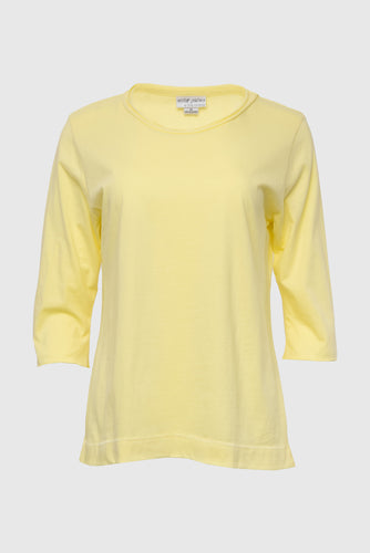 Ladies 3/4 Sleeve Yellow Zest Top