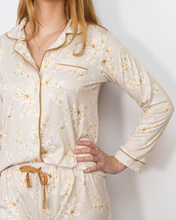 Load image into Gallery viewer, Harvest Toile Long Sleeve Button Up Buttery Sleep Shirt