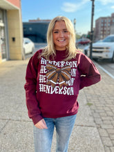 Load image into Gallery viewer, Henderson County Football Bow Soft Unisex Sweatshirt