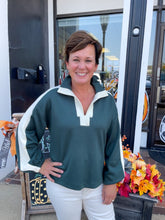 Load image into Gallery viewer, Dark Green Butter Soft Knit Top With Side Seams
