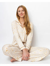 Load image into Gallery viewer, Harvest Toile Long Sleeve Button Up Buttery Sleep Shirt