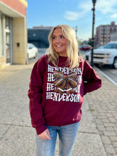 Load image into Gallery viewer, Henderson County Football Bow Soft Unisex Sweatshirt