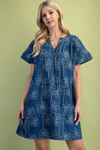 Load image into Gallery viewer, Floral Denim Dress