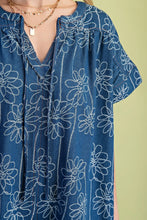 Load image into Gallery viewer, Floral Denim Dress
