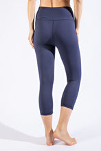 Load image into Gallery viewer, Buttery Super Soft Capri length Yoga Pants with waist Key Pocket-Navy