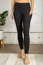 Load image into Gallery viewer, Buttery Soft Full Length Leggings In Black With Side Pockets