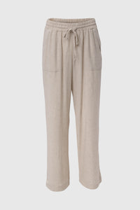 Ladies Oatmeal Linen Pants