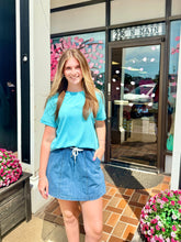 Load image into Gallery viewer, Midnight Denim Chambray Skort