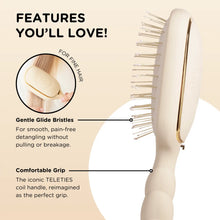 Load image into Gallery viewer, Teleties Detangler Hair Brush For Fine Hair - Tan