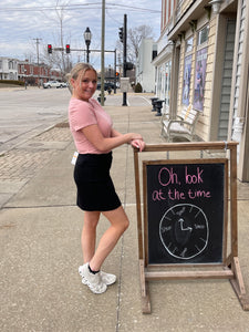 Black Pull On Skort With Pockets