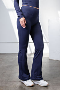 Original Buttery Soft Full Length Flared Yoga Pants- Navy