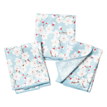 Load image into Gallery viewer, Cherry Blossom Set Of 3 Reversible Microfiber Dish Cloth Set