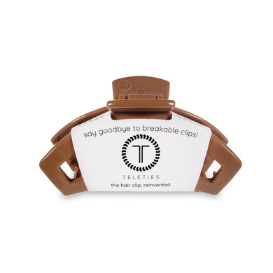 Teleties Open Medium Hair Clip- Caramel