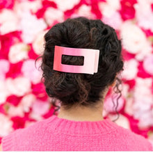 Load image into Gallery viewer, Teleties Medium Flat Rectangle Hair Clip- Kiss &amp; Tell