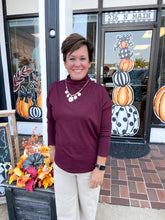 Load image into Gallery viewer, Burgundy Long Sleeve Top