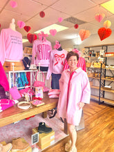 Load image into Gallery viewer, Pink &amp; Red Striped Mini Dress With Contrast Trim &amp; Pockets