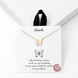 Dainty Necklace Featuring Smooth Finish Butterfly Pendant