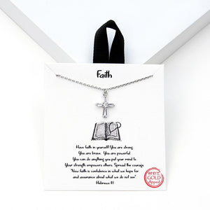 Dainty Chain Link Cross Pendant Necklace