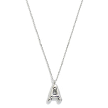 Load image into Gallery viewer, Stainless Steel Dainty Chain Link Necklace Featuring Bubble Balloon Initial Pendant