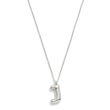 Load image into Gallery viewer, Stainless Steel Dainty Chain Link Necklace Featuring Bubble Balloon Initial Pendant
