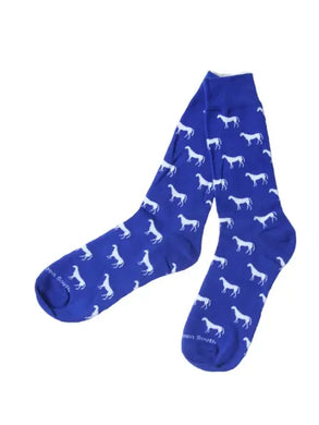 Kentucky Blue Horse Socks