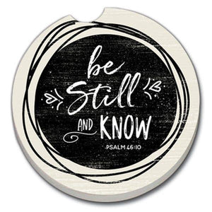 Be Still Absorbent Stone Car Coaster 1 Pk