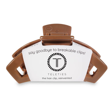 Teleties Open Large Hair Clip- Caramel