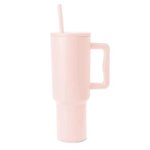 Load image into Gallery viewer, Light PInk 40 oz Stainless Steel Tumbler With Straw
