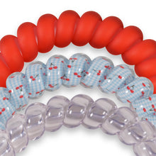 Load image into Gallery viewer, Basket of Cherries Teleties Large 3-Pack Hair Ties
