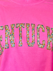 Pink Kentucky Dot Unisex Comfort Colors Tee