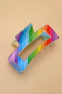 Rainbow Hair Clip 3.5"