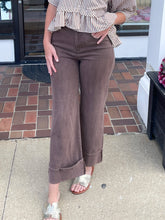 Load image into Gallery viewer, Mocha Moves Mid-rise Ankle Length Brown Pants
