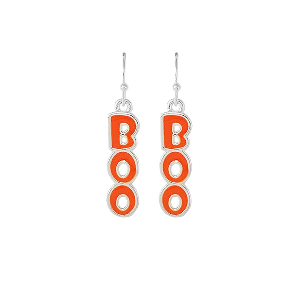 Boo Halloween Themed Drop Earrings
