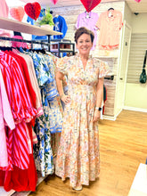 Load image into Gallery viewer, Garden Grace Floral Puff Sleeve Midi Dress With Pockets