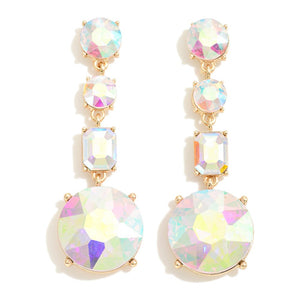 Waterfall Glass Crystal Drop Earring