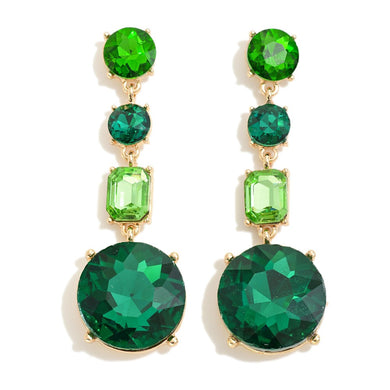 Waterfall Glass Crystal Drop Earring