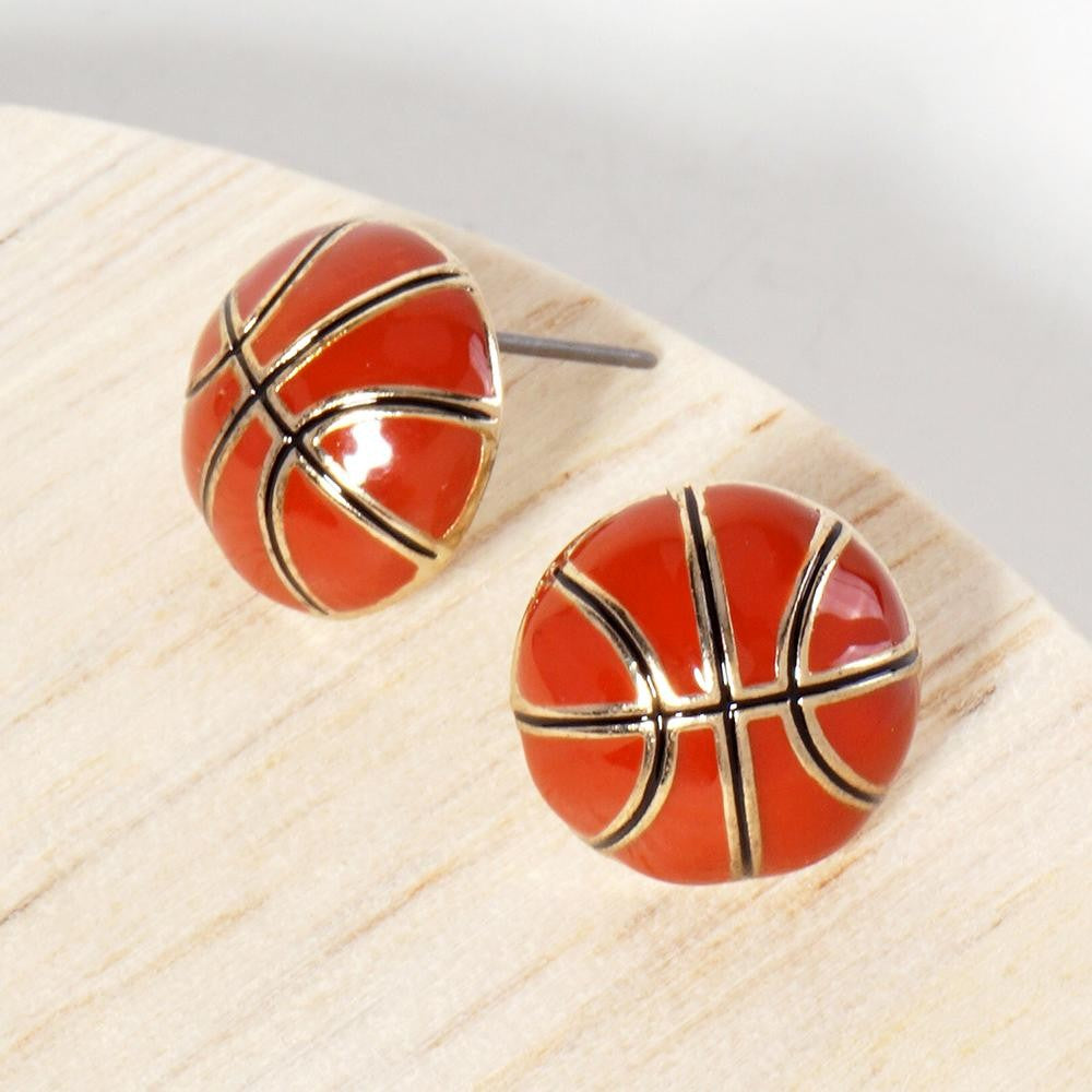 Basketball Stud Earrings