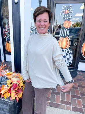 Ecru Long Sleeve Top
