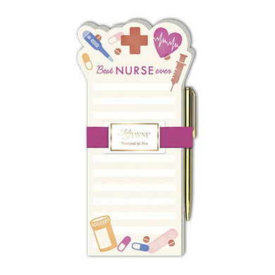 Best Nurse Ever Die-Cut Notepad with Pen Set
