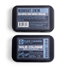 Load image into Gallery viewer, Duke Cannon Solid Cologne – Midnight Swim | Men’s Solid Cologne