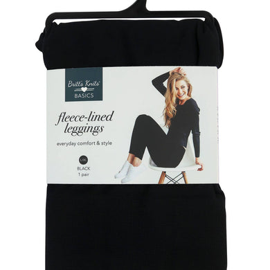 Britt's Knits Fleece Lined Leggings- Black