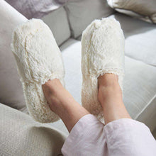 Load image into Gallery viewer, Cream Warmies Slippers