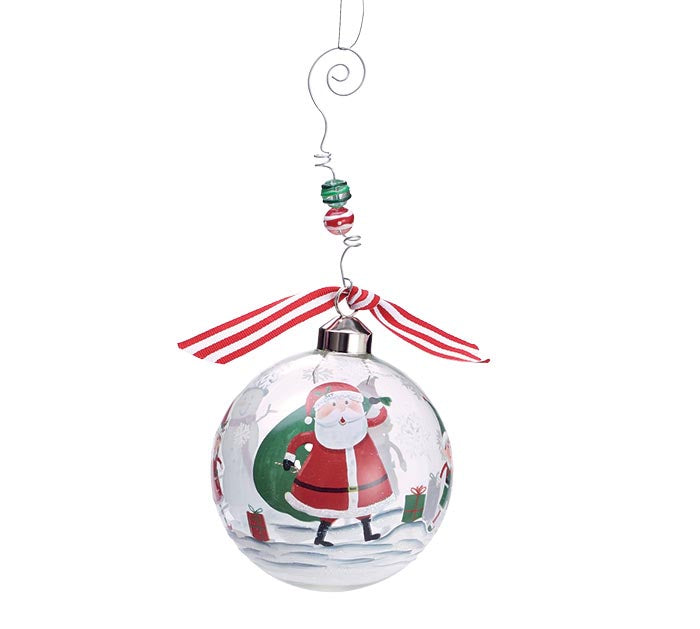 Hand Blown Santa Snowman Elf Glass Oranment