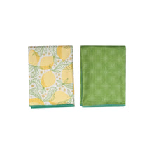 Load image into Gallery viewer, Double Duty Lemon Set Of 2 Reversible Microfiber Quick-Dry Dish Towels 18x18