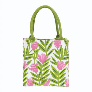 Pink Delight Reusable Gift Bag Tote 8x8x5