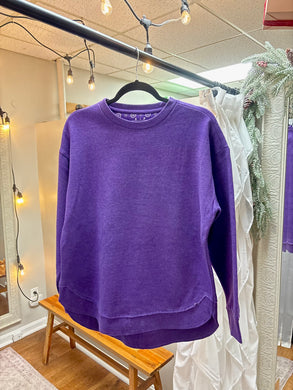 Royce Melange Poncho Purple Fleece Sweatshirt
