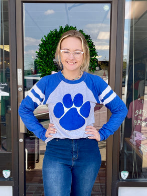 Kentucky Paw Print Chenille Patch Soft Unisex Raglan