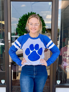 Kentucky Paw Print Chenille Patch Soft Unisex Raglan