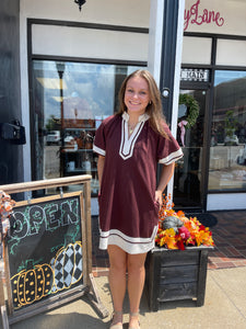 Cherry Chocolate Midweight Pocket Dress
