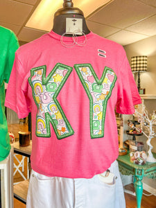 Youth Pink Kentucky St. Patrick's Day Printed Tee